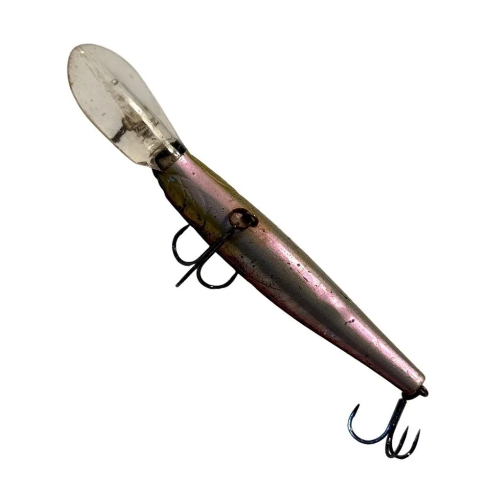 Deep Diving Minnow Fishing Lure Iridescent Gold‎ Red Silver 4 Inch Hard Bait